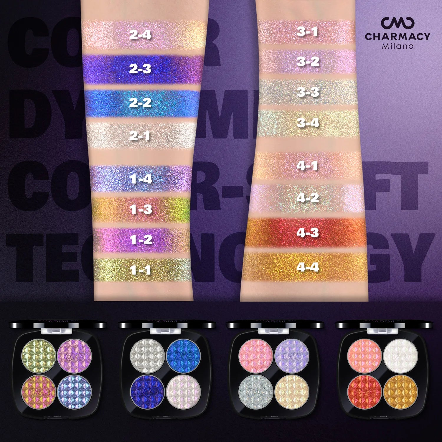 CHARMACY Quad Chameleon Eyeshadow Palette