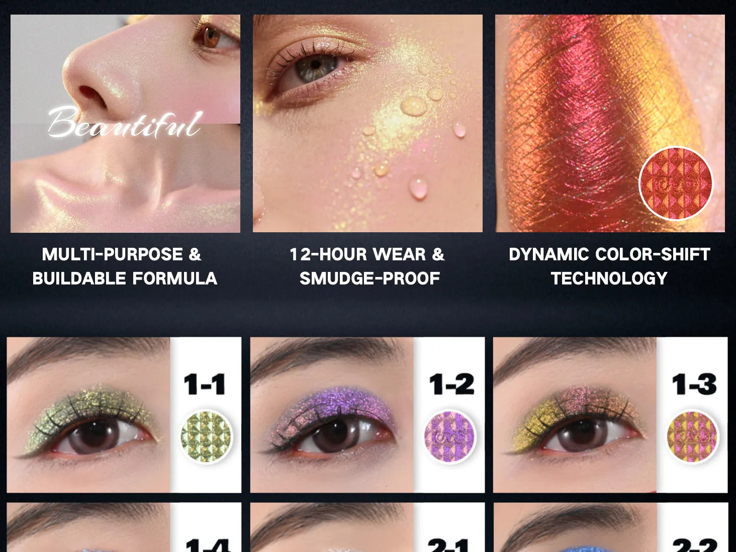 CHARMACY Quad Chameleon Eyeshadow Palette